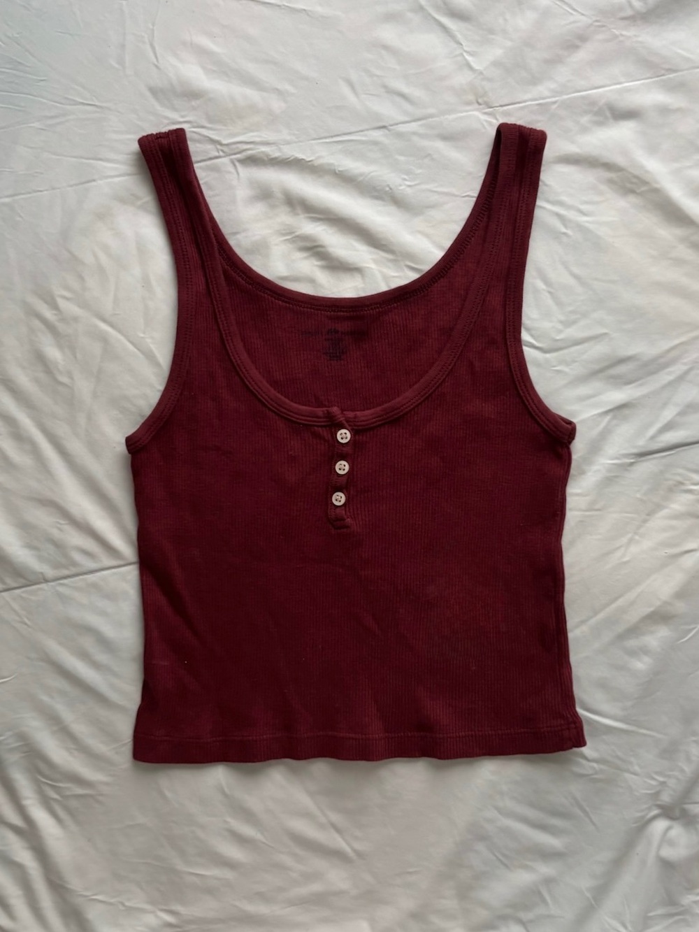 brandy cropped red tank